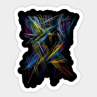 Abstract Color Scifi Pattern Sticker